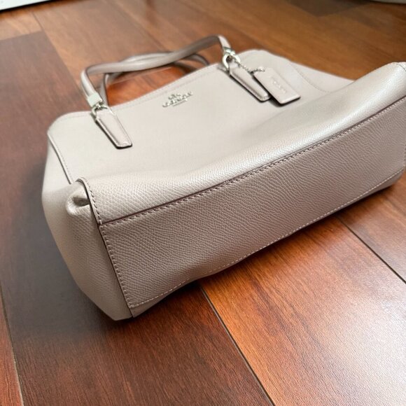 Coach Taupe Pebble Leather Shoulder Bag - Picture 3 of 7